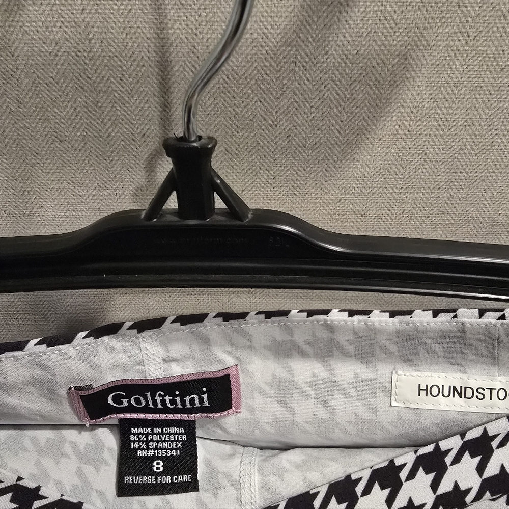 Golftini Houndstooth Black and White Skirt - Picture 3 of 5